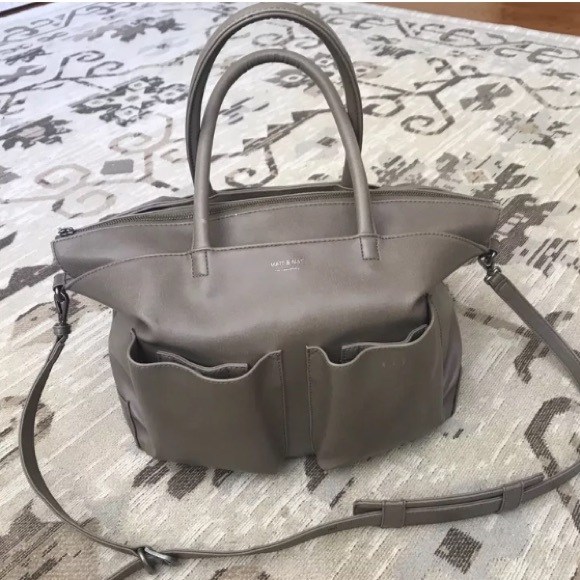 LIKE NEW Matt and Nat Diaper Bag Dark Grey